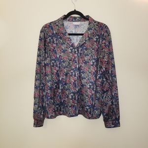 Blair vintage button up with long sleeve and collar size medium